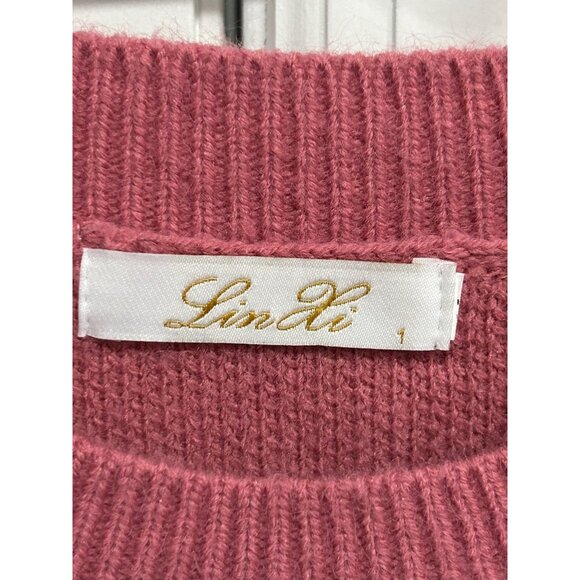 Lin Li Red Cherry Graphic Pink Sweater - Picture 5 of 10